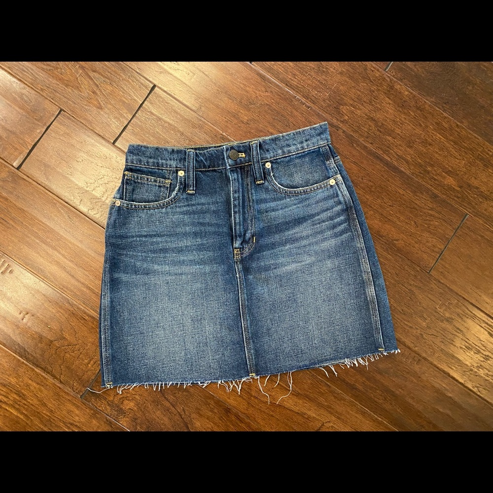 NWT Madewell denim skirt medium wash size 25